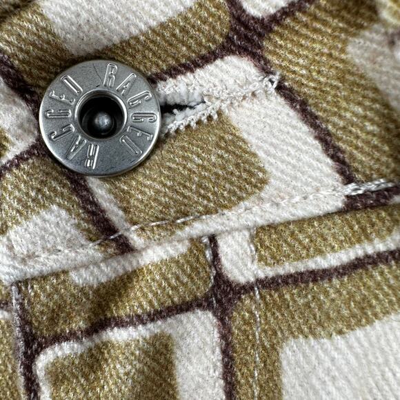 The Ragged Priest Jeans High Waist Pants Geometric Gold Cream 26 Boho Hippie - Picture 9 of 15